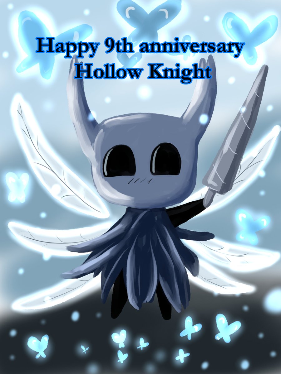 MantisDragonArt's tweet photo. Happy 9th Anniversary Hollow Knight. 

#Hollowknight #hollowknightart
 #hollowknightfanart #hollowknightanniversary https://t.co/QHWAnMtjAp