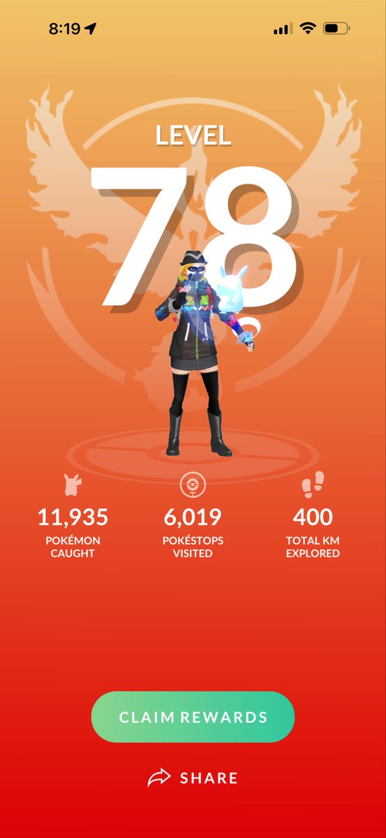 #PokemonGO 
Level up 🥳🥳🥳