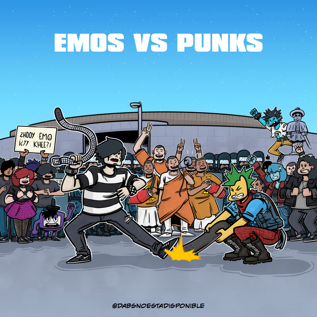 dabsnoesta's tweet photo. Ilustración que hice en el mes de Enero para la 5ta edición de Drink and Draw Mty / Bazar de ilustración con el tema "Emos vs Punks" el cual se llevo a cabo en el 17 aniversario de dicho suceso historico ⚡

#dabs #dabsnoestadisponible #emosvspunks #josejuancalavera https://t.co/YDwRJNL7fR