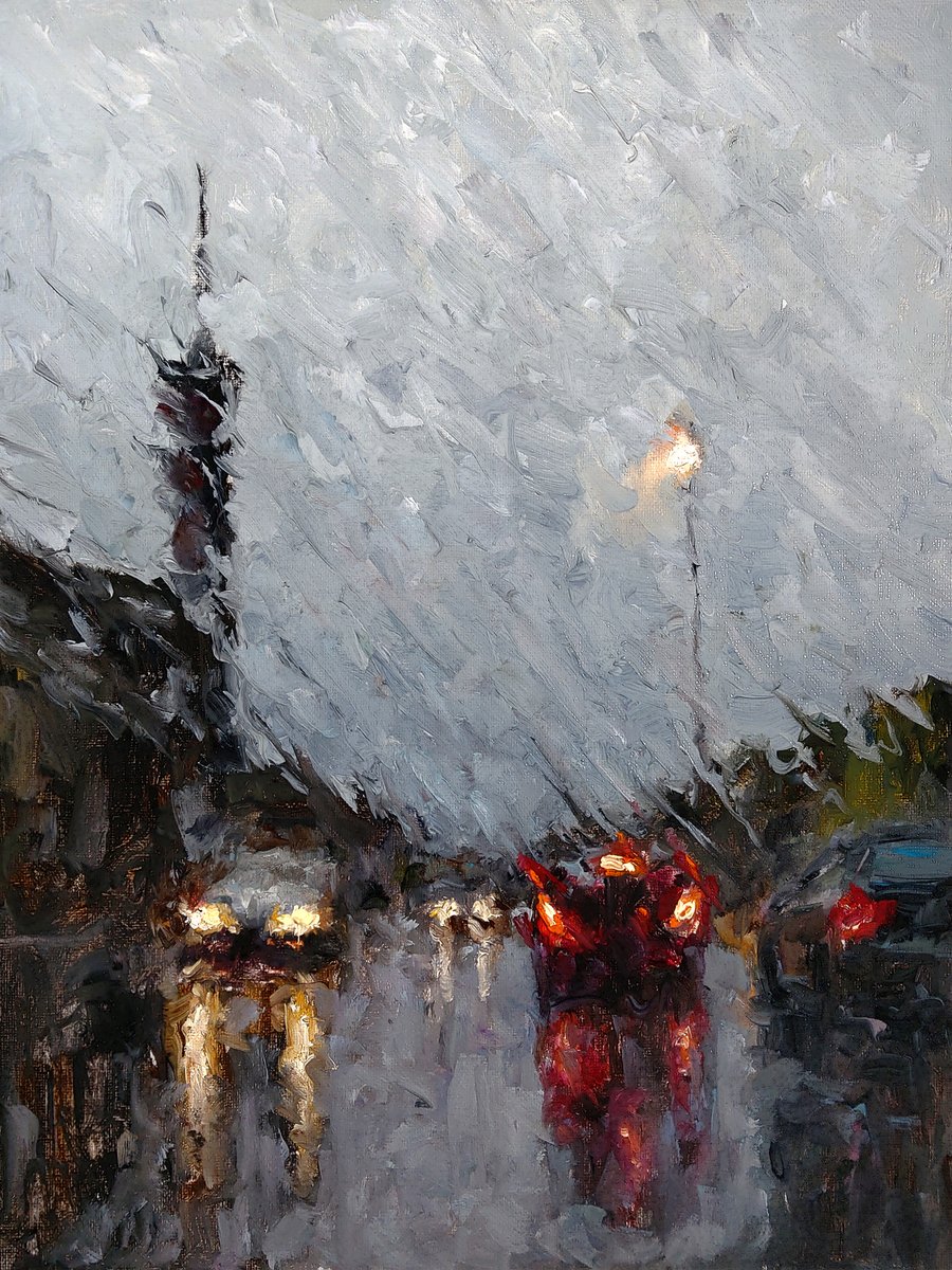 "Lonely Lamp" - my oil painting