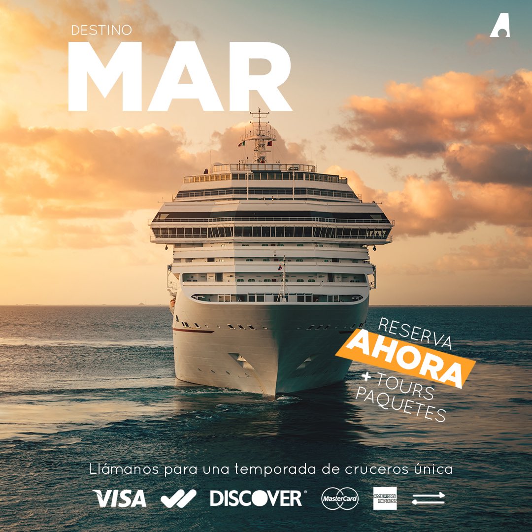 AndaSun_agency's tweet photo. 🚢 Vacaciones sin estrés existen: se llaman cruceros.
Nosotros te ayudamos a elegir el ideal.
📲 Contáctanos y reserva con AndaSun. https://t.co/dBFN296iFr
