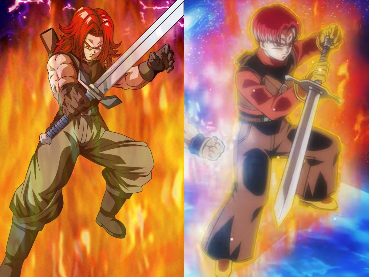 God Trunks' original design had so much fucking aura that they had to nerf his ass into a dogshit design breaks my heart 💔🥀