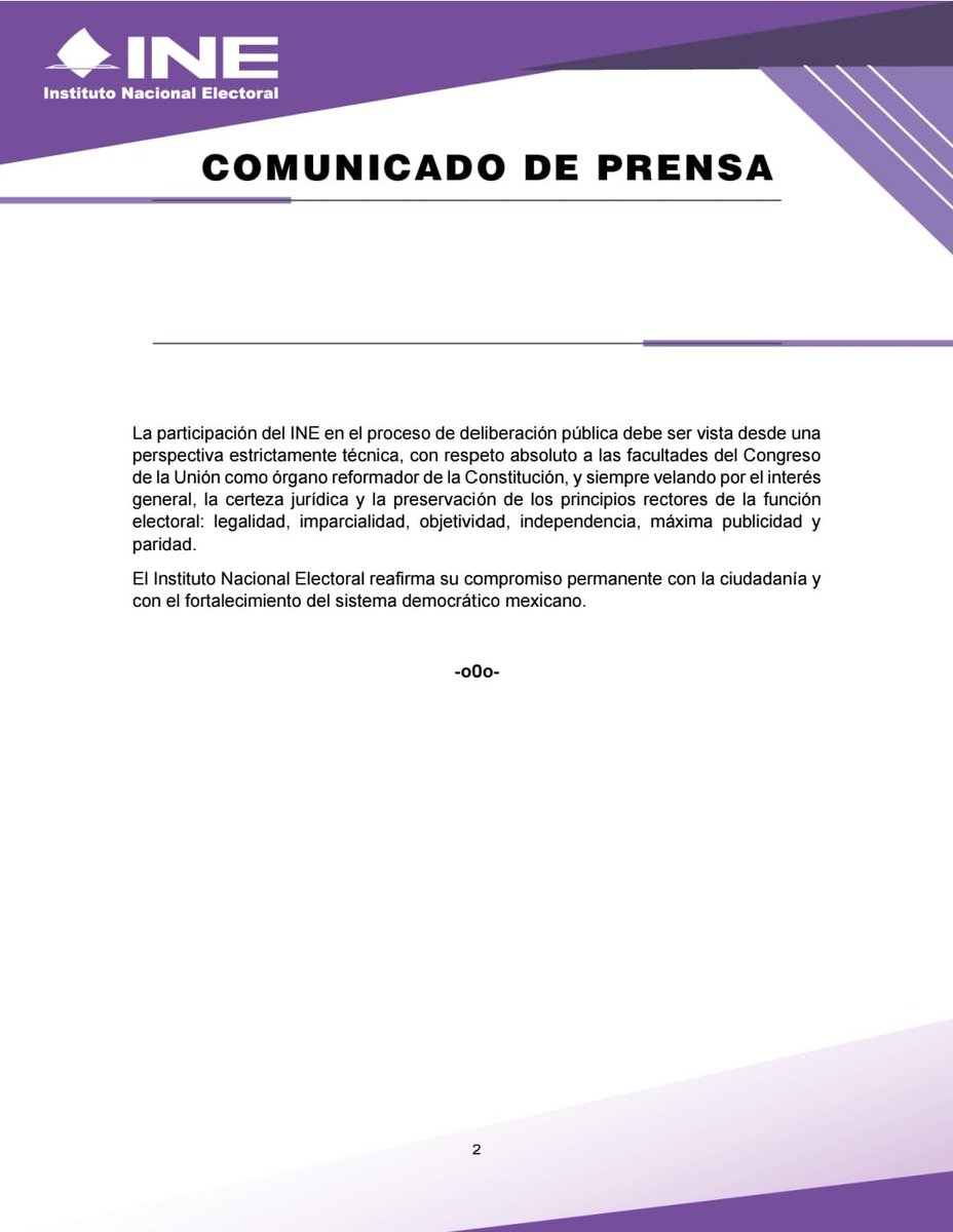INEMexico's tweet photo. #BoletínINE | Analizará INE propuesta de Reforma Electoral y aportará su experiencia técnico-operativa.

https://t.co/9MeCXNpEgG https://t.co/PxVLenxMxZ