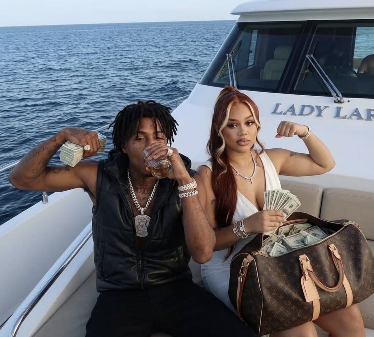 SinceDayyOne's tweet image. It stings that Jania Meshell &amp;amp; NBA Youngboy fumbled the ball on each other bc I honestly feel like Jazlyn Mychelle could have been a better fit for someone like Dejounte Murray 😮‍💨 to say they’re over one another is an understatement, Congratulations to Jazlyn tho, The Wife 💍