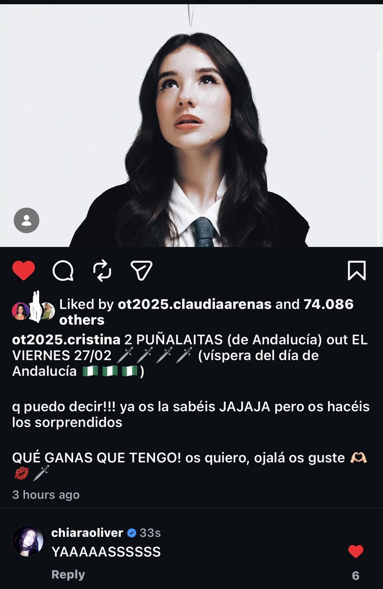 chiara sabe que… 

DOS PUÑALAITAS IS COMING
