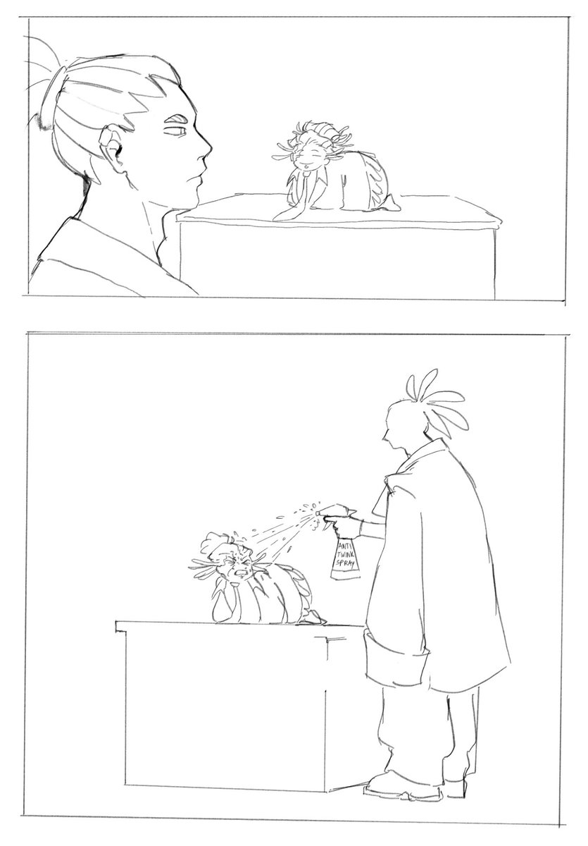 Hello gachiakuta fandom i drew this for my friend cause were both in a state of struggle 

#GACHIAKUTA #TamsyCaines #ArkhaCorvus