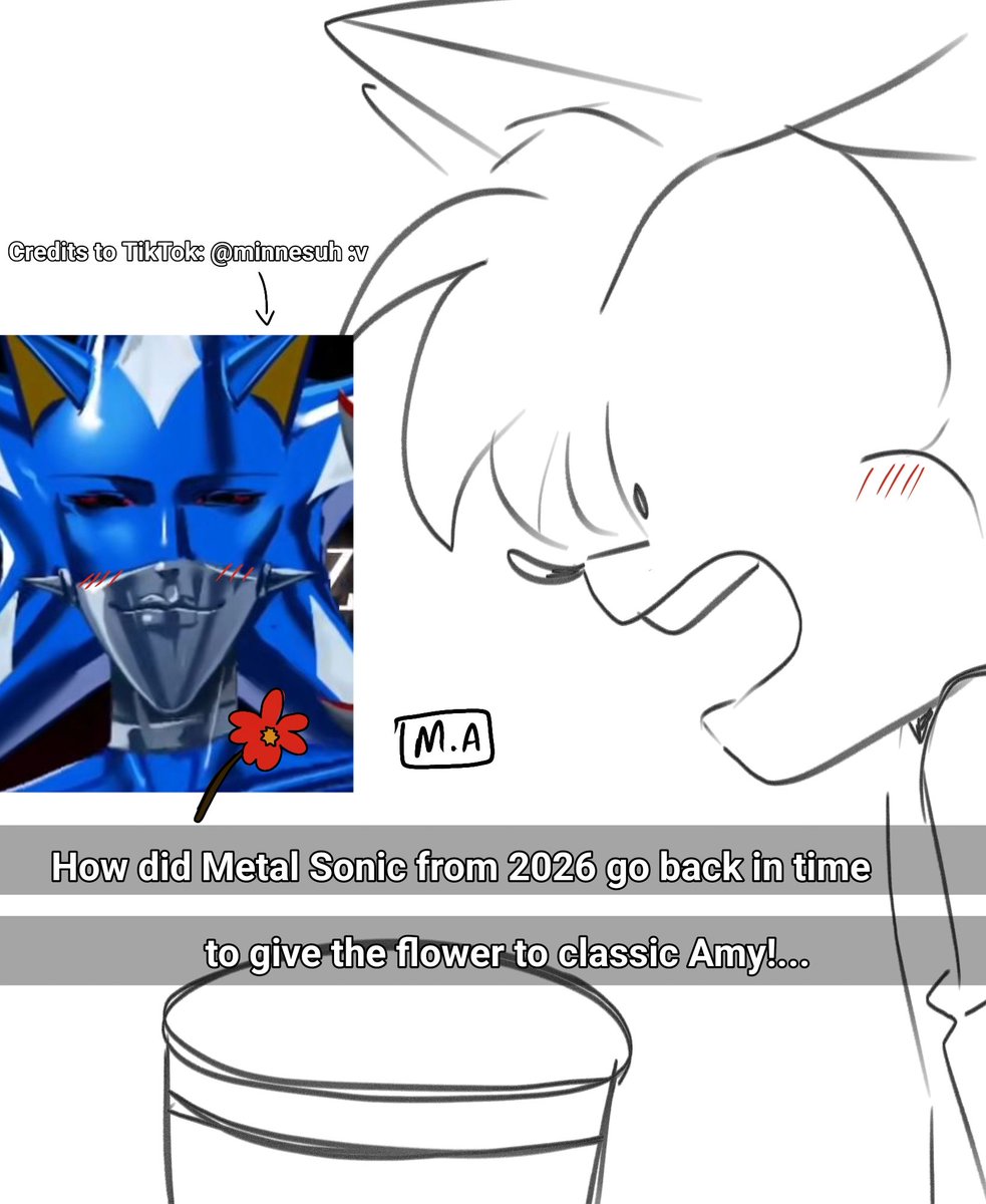 That's just how I imagine it 😉 #amyrose #metalsonic #metamy