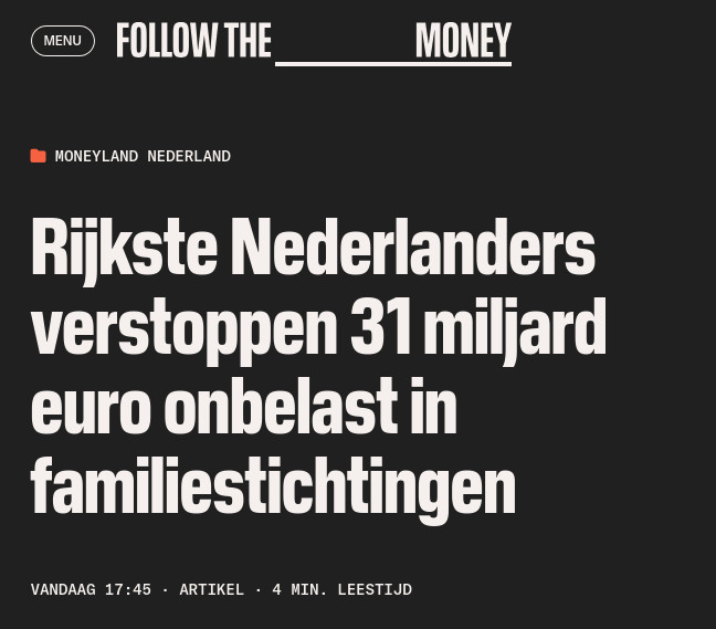 Echt links is woest 👇🏻 En terecht! En daarna volgt ook nog de verhoging van de pensioen. Eens zien welke partijen voor en welke tegen gaan stemmen. 

Rijken worden rijker en de rest wordt armer.... Het aller grootste probleem in Nederland.