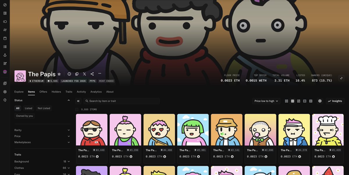 seeing The Papis moving like this feels different 👀

not just a pump… the energy, the holders, the vibe  everything feels alive right now.

happy to be part of something that’s growing with real positivity.

sometimes you just sit back, watch the art, and appreciate the journey