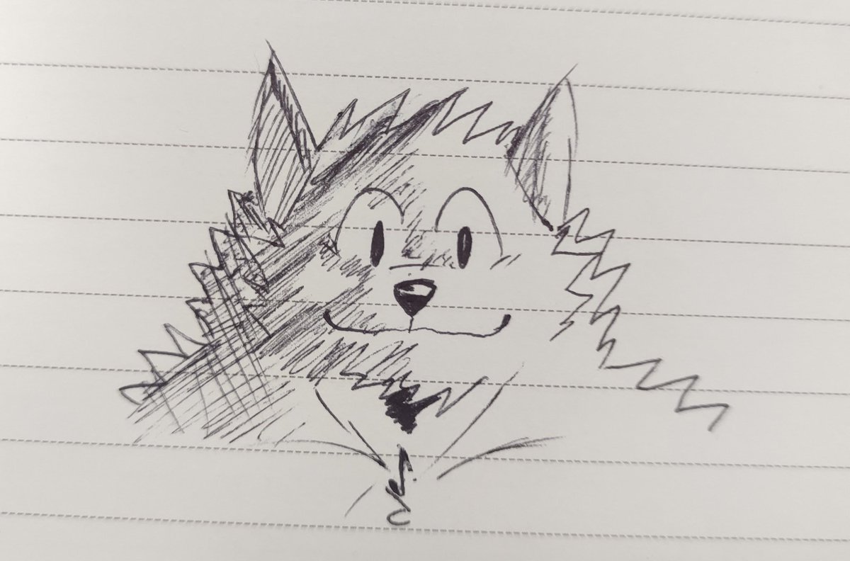 Tava de boa no trampo e fui tentar desenhar algo fofo...
.
Acho q o sombreamento nao ajudou muito-🥀