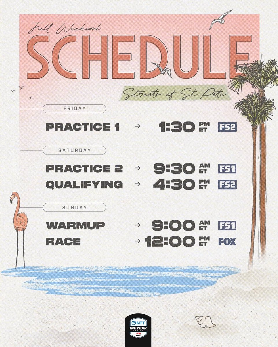 GPLongBeach's tweet image. All eyes on St. Petersburg this Sunday! 👀 

Catch every moment live at 9 AM PT on Fox

#IndyCar #FirestoneGP #StPete #SeasonOpener #RacingSeason