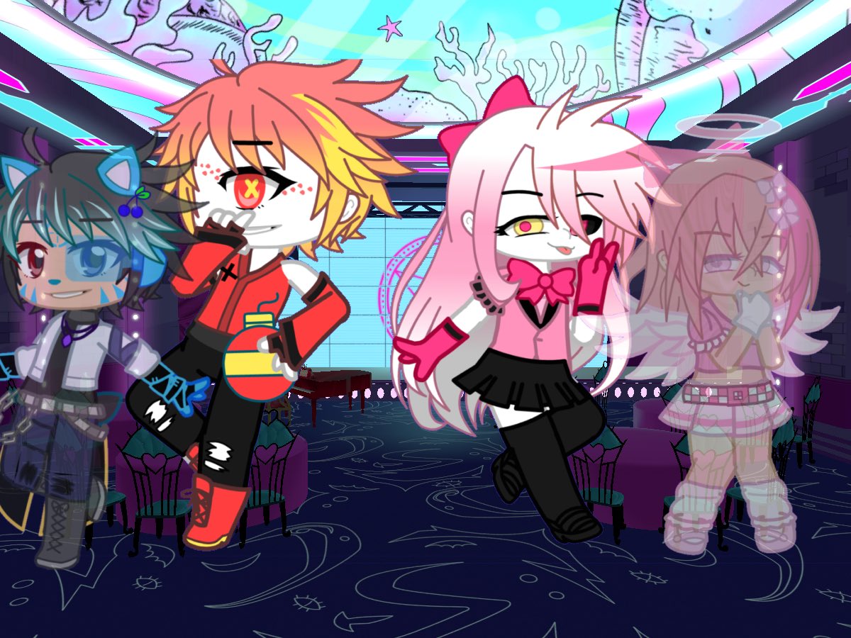Me and my bestie <a href="/FirePlayzGacha/">🍁FirePlayzGacha🍁</a> as genderbend Cherri Bomb and Angel Dust! Music Video coming soon