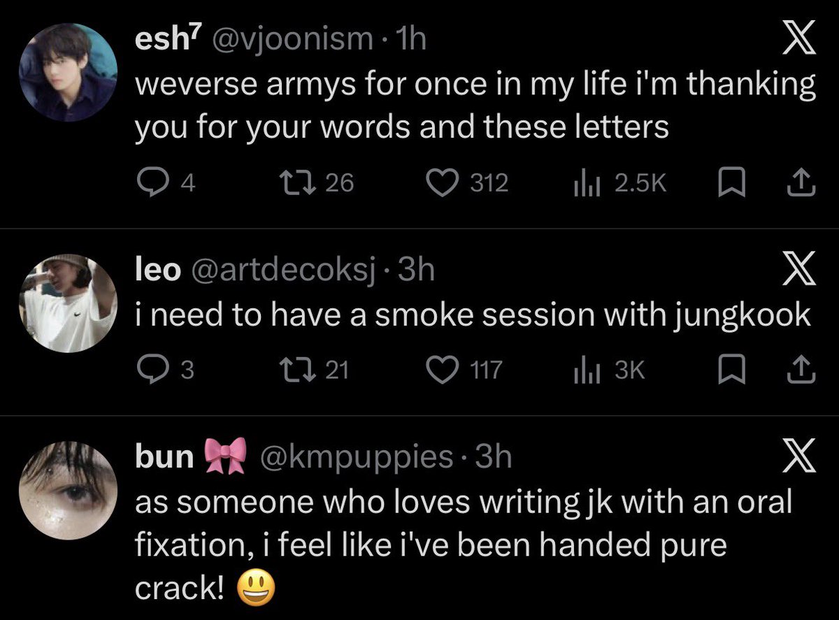 many different thoughts post jungkook live