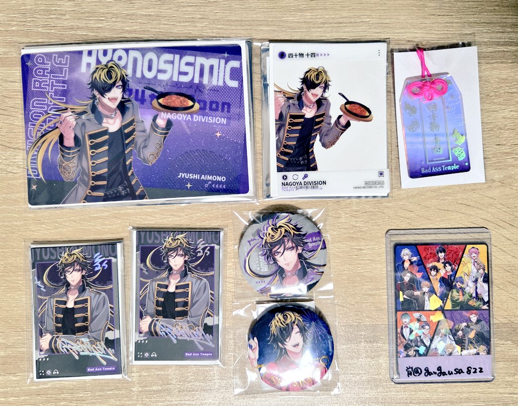 1 【交換】ヒプマイ 中国限定 チェキ風カード PETキラカード 缶バッジ