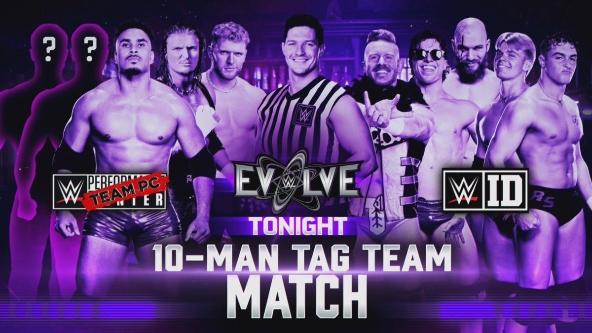 WWE's tweet photo. Who will join Team PC to take on Team WWE ID?

Find out TONIGHT on #WWEEvolve only on @Tubi at 8e/5p. 

WATCH HERE ▶️ https://t.co/IWY34BtOUC https://t.co/TJlCVZtOj9