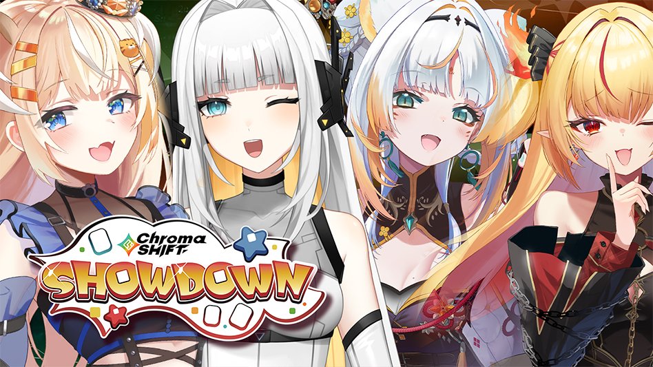 Episode 8 of "ChromaSHIFT Showdown" is incoming and live NOW! 🔥

▶️ youtube.com/watch?v=b1kgzQ…

Featuring <a href="/ShabelTonya/">Shabel Tonya🐯👑샤벨 토냐 | ChromaSHIFT</a> <a href="/TaigaToragami/">Taiga Toragami 🧧🥮 虎神大雅 | ChromaSHIFT</a> <a href="/rubyruneheart/">Ruby Runeheart ❤️‍🔥🐗</a> from ChromaSHIFT and <a href="/EruNabura/">eru ∇</a> as a guest star for this episode! 🤍

Produced by <a href="/StreamShowdown/">Streamer Showdown - The Gaming Game Show</a>