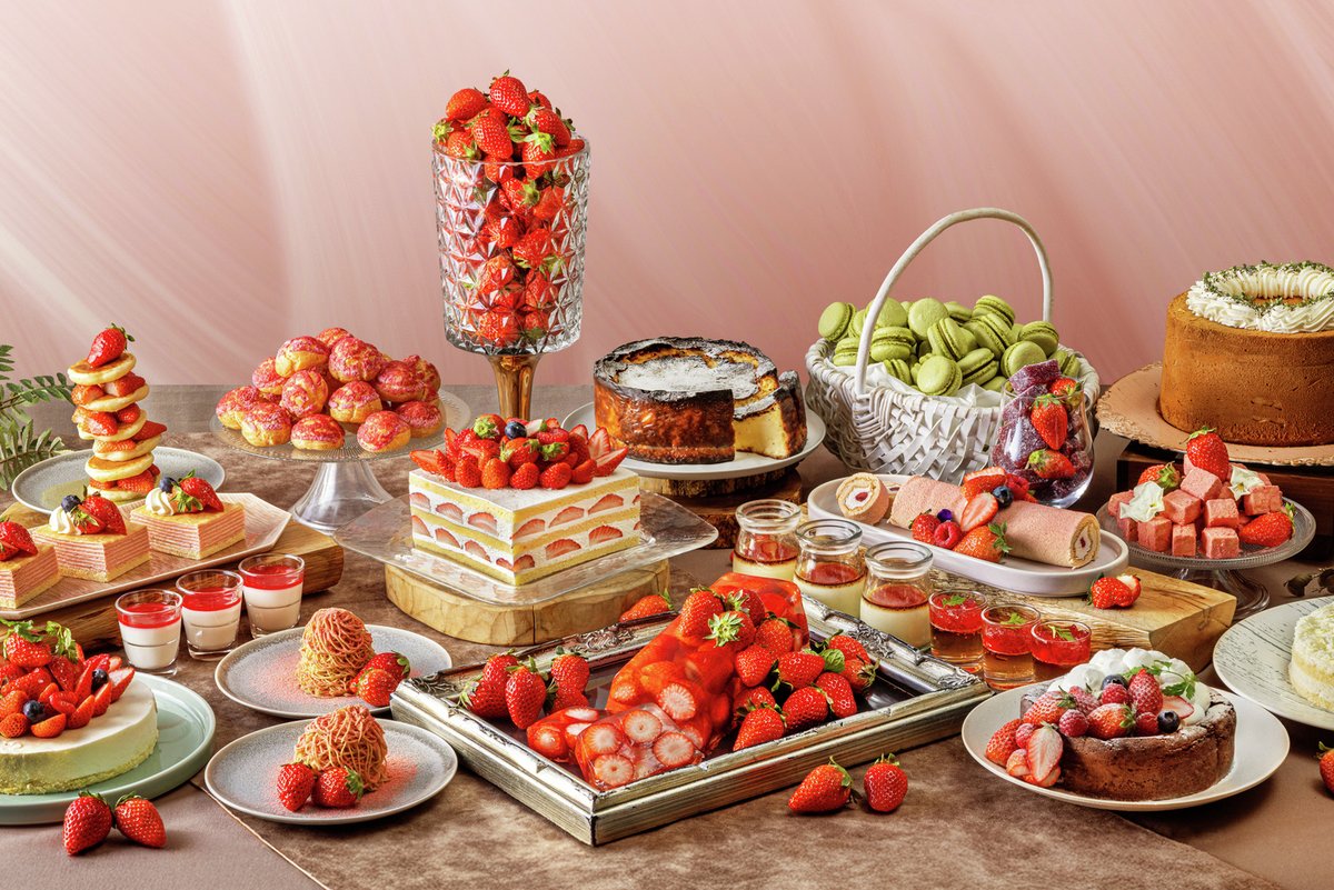 フレッシュ苺食べ放題！🍓 「XEX Spring Buffet 2026」がXEX TOKYOほか