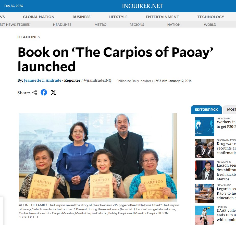 CheekyLady1027's tweet photo. Hindi si PBBM ang taga-Paoay kundi si Conchita Morales Carpio na tyahin ni Mans Carpio na asawa ni Sara Duterte. https://t.co/20jLHbvBUP