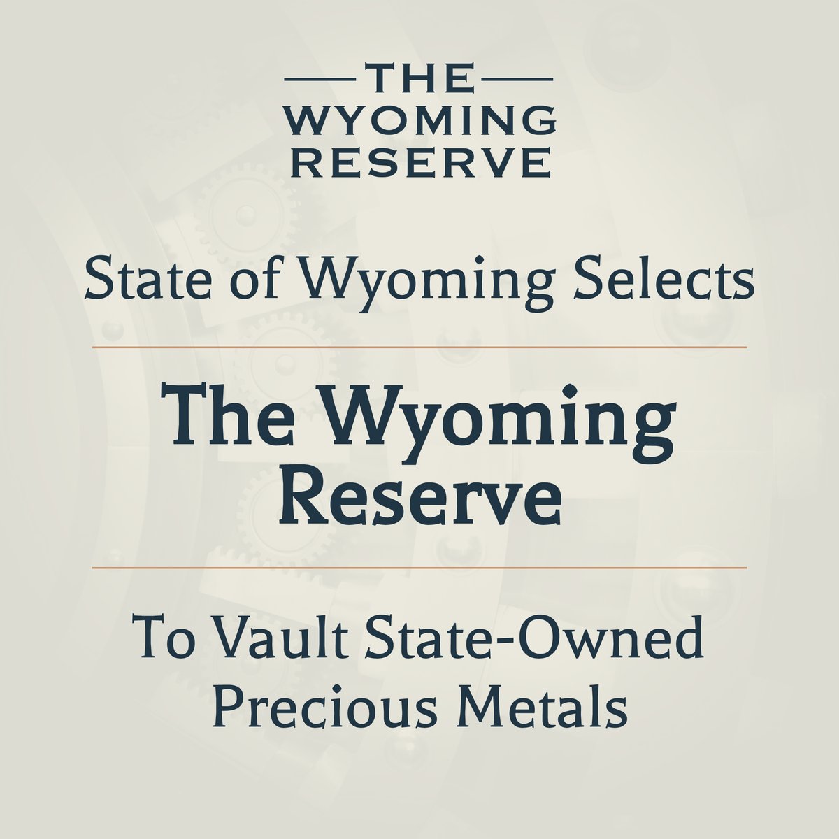WyomingReserve's tweet photo. The State of Wyoming has selected 𝗧𝗵𝗲 𝗪𝘆𝗼𝗺𝗶𝗻𝗴 𝗥𝗲𝘀𝗲𝗿𝘃𝗲 to vault its physical precious metals holdings.
After months of due diligence by the Wyoming State Treasurer’s Office, the state chose an i𝗶𝗻-𝘀𝘁𝗮𝘁𝗲, 𝗽𝘂𝗿𝗽𝗼𝘀𝗲-𝗯𝘂𝗶𝗹𝘁 𝗽𝗿𝗲𝗰𝗶𝗼𝘂𝘀 𝗺𝗲𝘁𝗮𝗹𝘀 𝘃𝗮𝘂𝗹𝘁—a move that reinforces Wyoming’s leadership in sound money policy and institutional custody.

Relatively few U.S. states hold physical precious metals, and fewer still keep custody in-state.

We’re proud to serve as a trusted custodian

#TheWyomingReserve #SoundMoney #Wyoming #PreciousMetals #InstitutionalCustody

𝘐𝘯𝘷𝘦𝘴𝘵𝘮𝘦𝘯𝘵𝘴 𝘥𝘪𝘴𝘤𝘶𝘴𝘴𝘦𝘥 𝘢𝘳𝘦 𝘴𝘱𝘦𝘤𝘶𝘭𝘢𝘵𝘪𝘷𝘦, 𝘪𝘭𝘭𝘪𝘲𝘶𝘪𝘥, 𝘢𝘯𝘥 𝘪𝘯𝘷𝘰𝘭𝘷𝘦 𝘴𝘪𝘨𝘯𝘪𝘧𝘪𝘤𝘢𝘯𝘵 𝘳𝘪𝘴𝘬, 𝘴𝘶𝘤𝘩 𝘢𝘴 𝘱𝘰𝘵𝘦𝘯𝘵𝘪𝘢𝘭 𝘭𝘰𝘴𝘴 𝘰𝘧 𝘱𝘳𝘪𝘯𝘤𝘪𝘱𝘢𝘭. 𝘛𝘩𝘦𝘴𝘦 𝘪𝘯𝘷𝘦𝘴𝘵𝘮𝘦𝘯𝘵𝘴 𝘢𝘳𝘦 𝘵𝘺𝘱𝘪𝘤𝘢𝘭𝘭𝘺 𝘢𝘷𝘢𝘪𝘭𝘢𝘣𝘭𝘦 𝘰𝘯𝘭𝘺 𝘵𝘰 𝘲𝘶𝘢𝘭𝘪𝘧𝘪𝘦𝘥 𝘰𝘳 𝘢𝘤𝘤𝘳𝘦𝘥𝘪𝘵𝘦𝘥 𝘪𝘯𝘷𝘦𝘴𝘵𝘰𝘳𝘴.