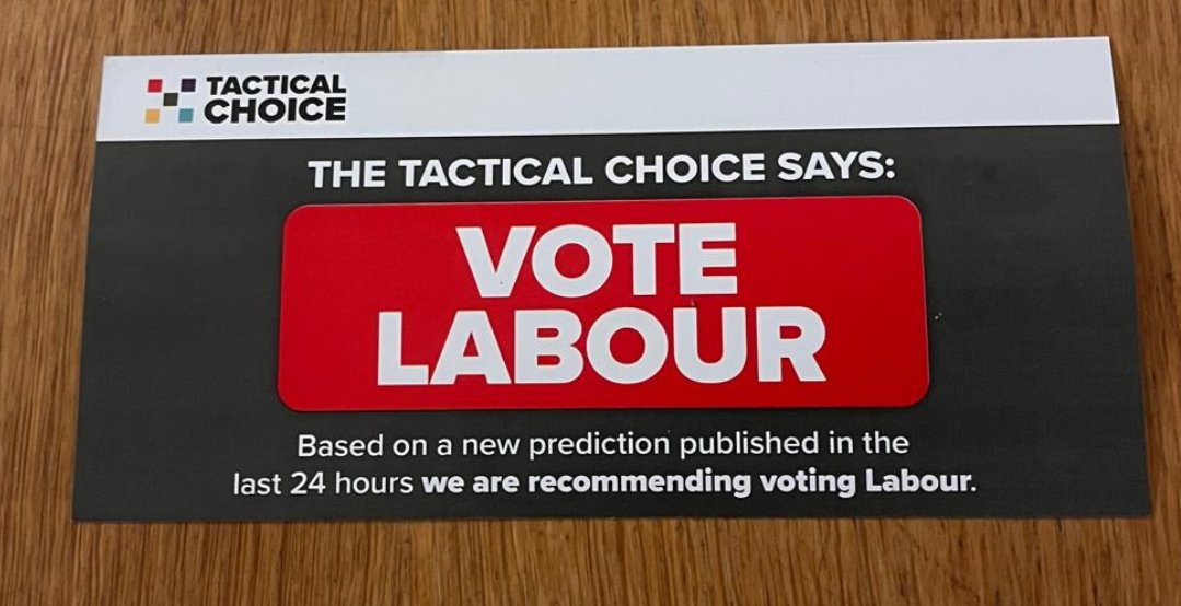 Dear <a href="/ElectoralCommUK/">Electoral Commission</a> 
There is no such tactical voting website called "tactical choice". This is fragrant voting and electoral fraud. Will <a href="/UKLabour/">The Labour Party</a> be taken to court over this fraud?