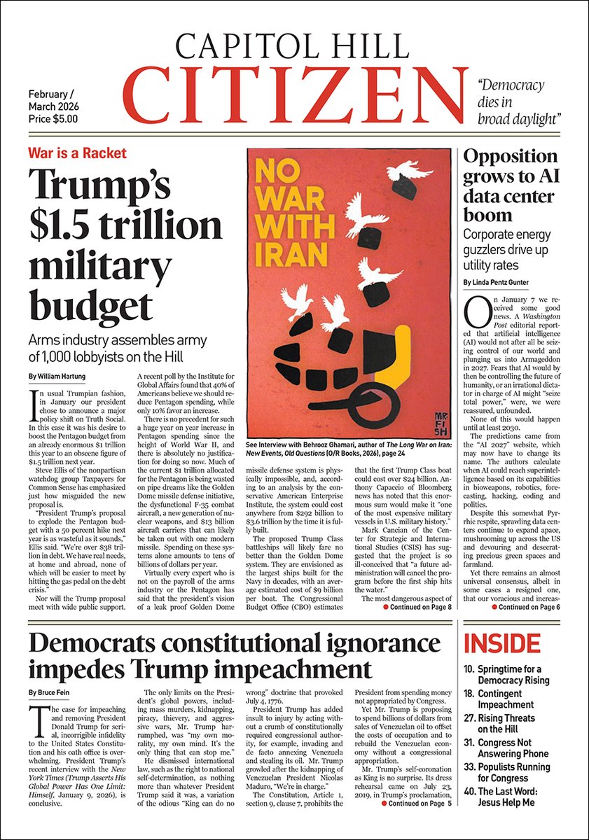 CapHillCitizen's tweet photo. February/March 2026 Capitol Hill Citizen hot off the press. https://t.co/5q6OktkPRe https://t.co/a03wvp18p1
