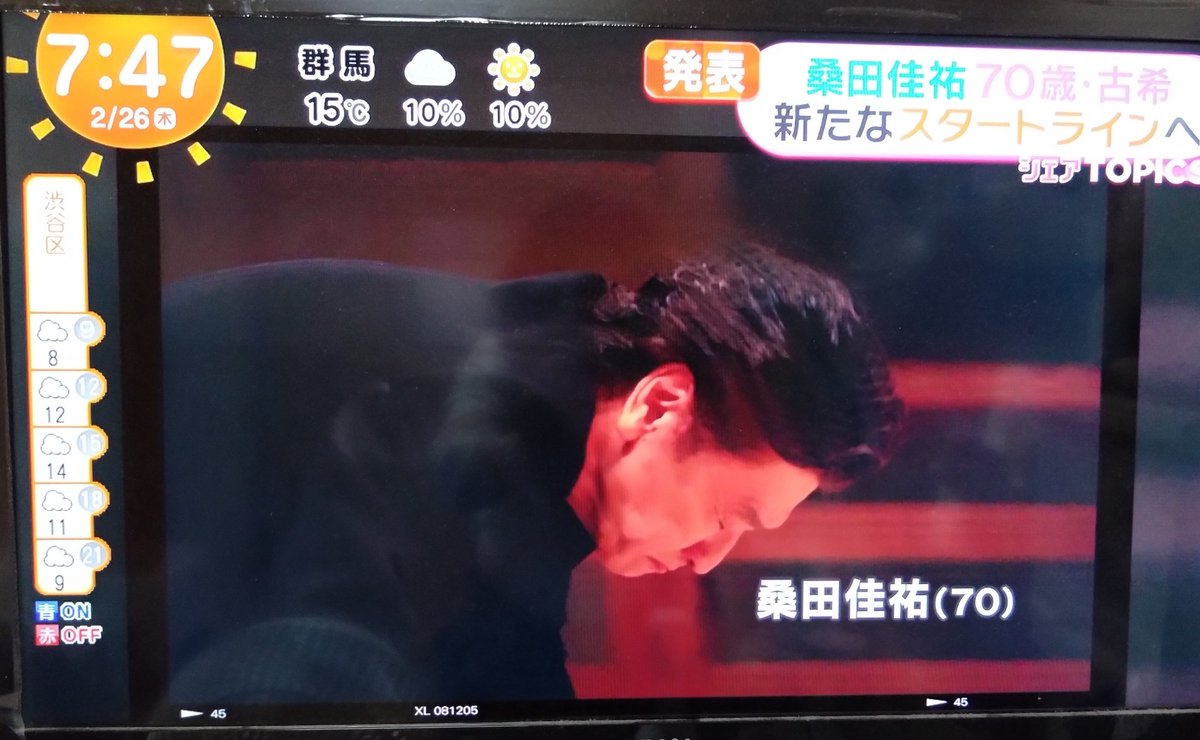 USAS_lepus's tweet photo. めざましテレビ(*^^*)
朝から桑田さんのニュース嬉しい🎵

#桑田さん
#お誕生日おめでとうございます
#新曲
#めざましテレビ
#アリーナツアー https://t.co/sOGM2siOK2