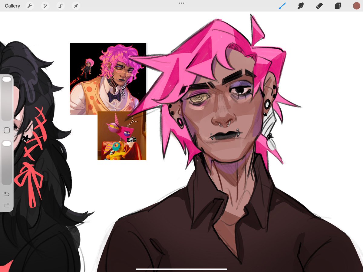 decided to redraw portraits from last year in sketchy style to figure out if something even changed in my artstyle ……