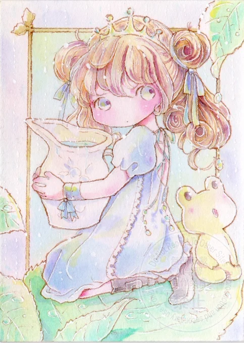 おはようございます あめの雫をあつめるおしごと この水瓶いっぱいに