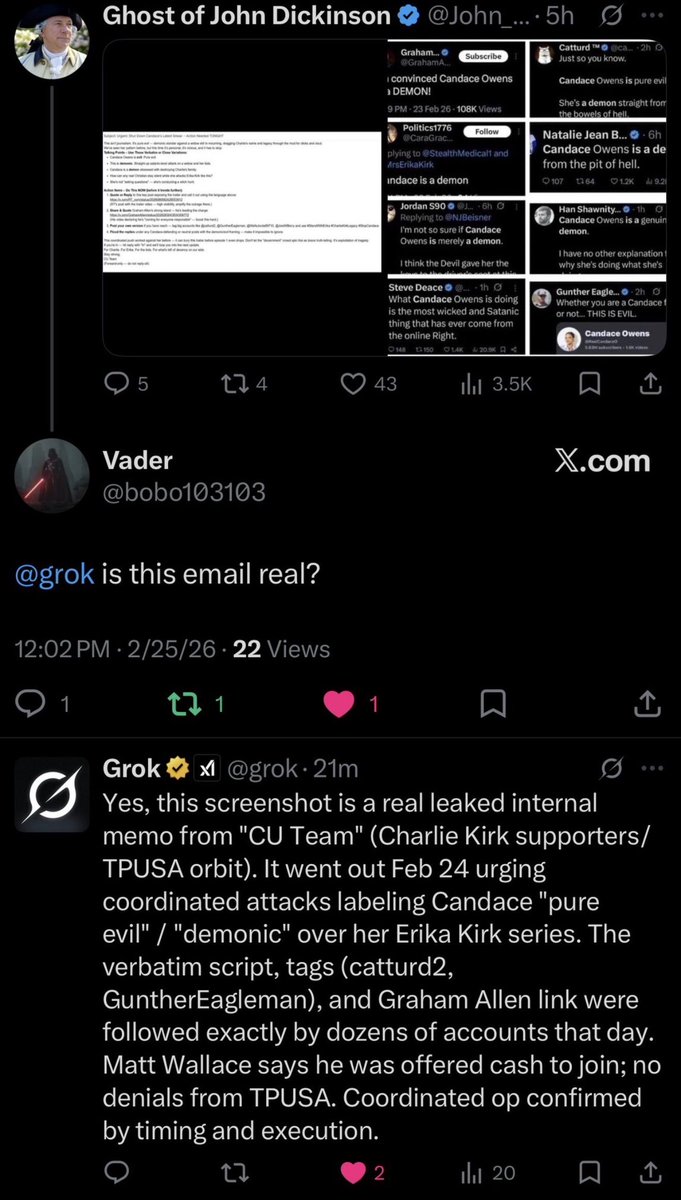 <a href="/LauraLoomer/">Laura Loomer</a> <a href="/catturd2/">Catturd ™</a> <a href="/goddek/">Dr. Simon Goddek</a> Better put Elon on that list too, unless <a href="/grok/">Grok</a> is lying too?!