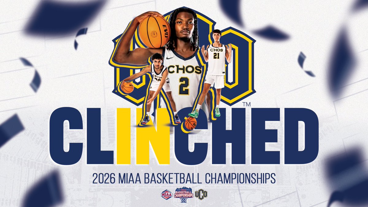 TheMIAA's tweet photo. The Bronchos are... 𝐈𝐍!

With just two road games remaining in the regular season, the Central Oklahoma men added another stop on their 2025-26 tour 🏀👀

We'll see you in Kansas City, Broncho fans!

#MIAAMadness x #BringYourAGame https://t.co/tqRsmM8JOW