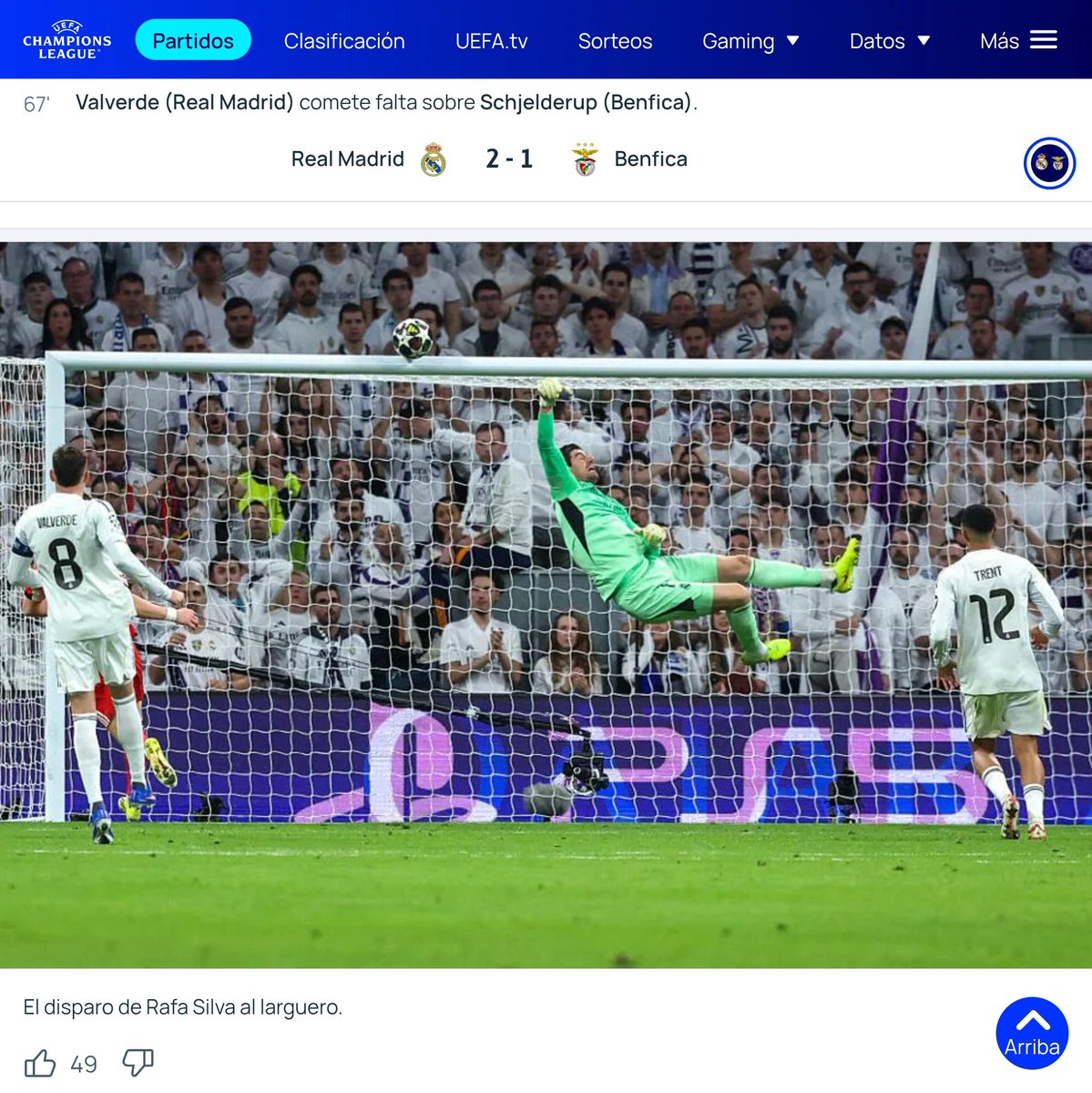 Mis__Apuestas's tweet photo. @ChampionsLeague Porque no marcaron en las estadísticas este poste? https://t.co/DpnNG1GgJj