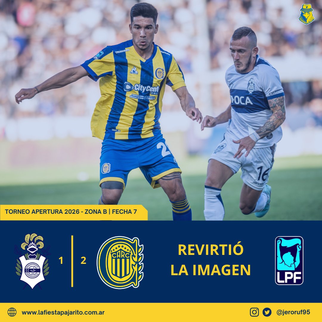 🇺🇦♻️ Revirtió la imagen: Central venció a Gimnasia 

En una tarde intensa en La Plata, el Canalla consiguió un triunfo valioso al imponerse por 2-1 ante el Lobo, por la fecha 7 del Torneo Apertura 2026 luego de ir abajo en el marcador. Los tantos auriazules fueron de Enzo Giménez