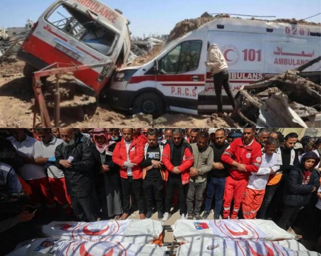 🔴 Shocking Details About the Killing of 15 Paramedics in Rafah

The findings of an independent international investigation have revealed the circumstances surrounding the killing of 15 aid workers in the Tel al-Sultan area west of Rafah during the war on Gaza, in an incident