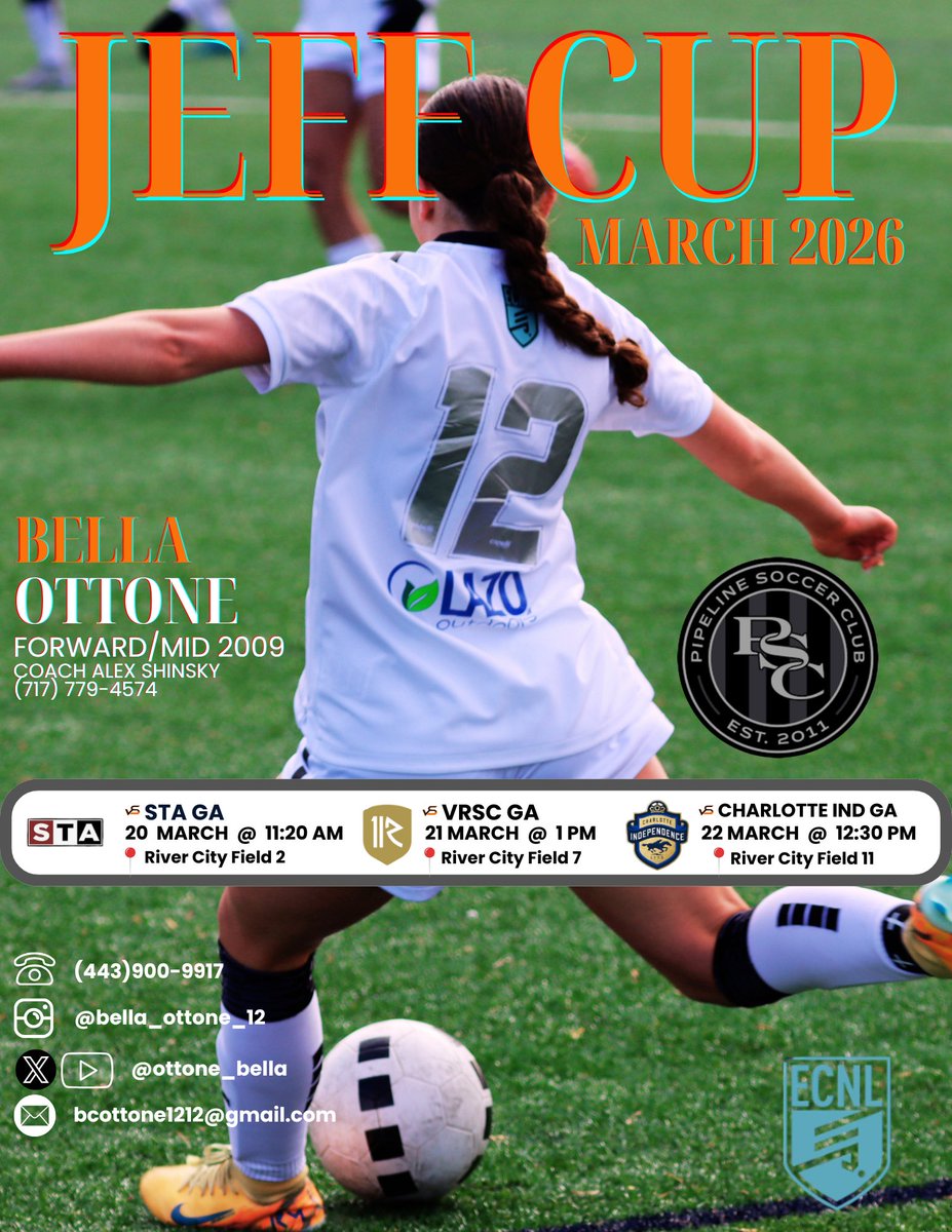 Bella Ottone | Class of 2027 | ECNL Forward/Mid tweet media