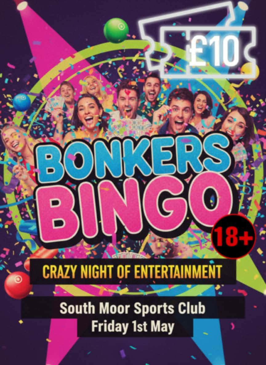 Great night of entertainment at South Moor Sports Club (The Shed)
Anyone wanting to buy tickets message the account or call into the bar.