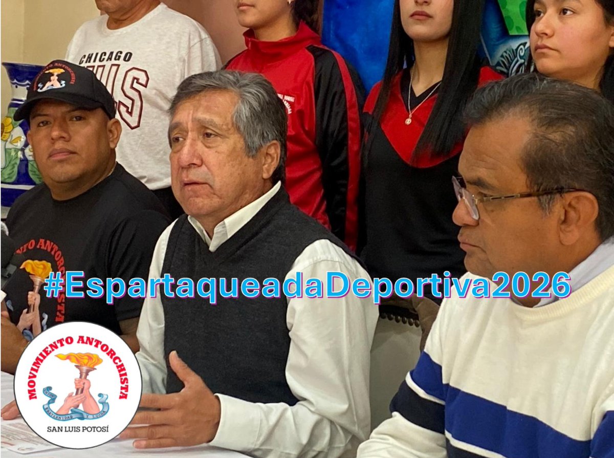 ¡Orgullo potosino! Representaremos a SLP con más de 700 atletas en la gran fiesta deportiva del pueblo. #EspartaqueadaDeportiva2026 del 7 al 15 de marzo en Tecomatlán. ¡A ganar con disciplina y corazón! 🔥