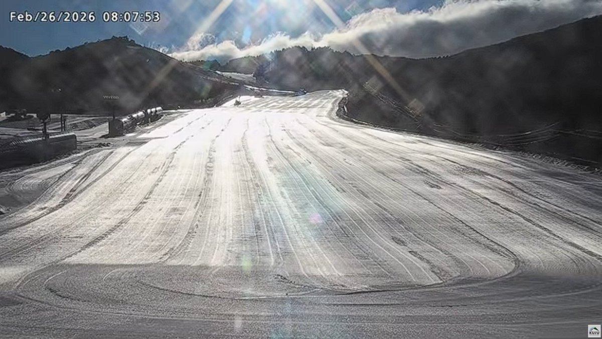 PR SKISKI🚄 2026/2/26 くじゅうスキー場 天候☀てきた 気温4度 積雪