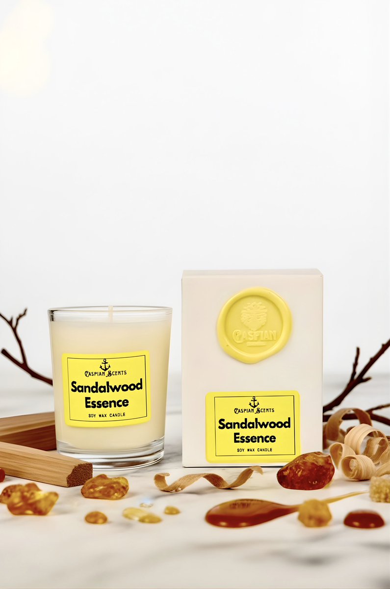 CaspianScents's tweet photo. Sandalwood Essence by Caspian Scents wraps your space in warm sandalwood blended with golden nectar, smooth caramel, soft woods, and rich amber. A scent that feels like quiet luxury in every flicker.

#CaspianScents
#SandalwoodEssence
#SoyWaxCandle
#WarmAndCozy
#EtsyFinds https://t.co/ua27htCyjE