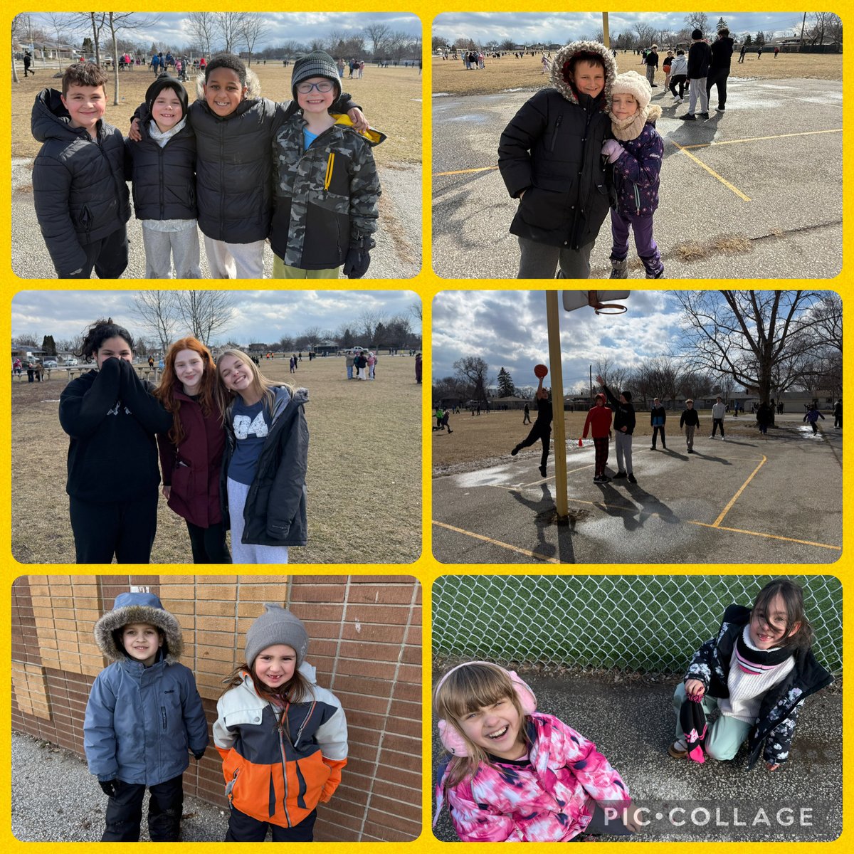 Outdoor recess smiles captured as the sun finally peeked through today!