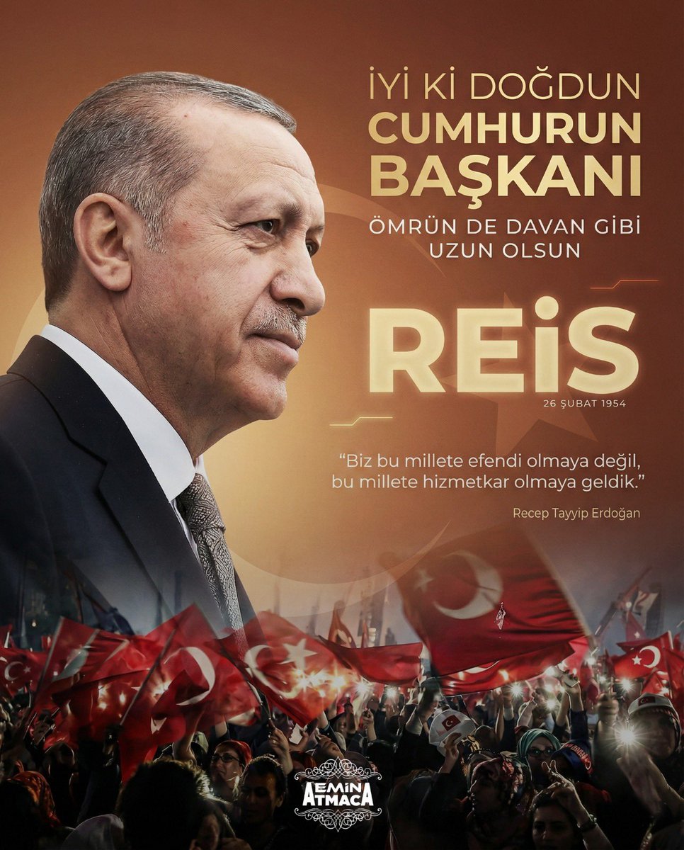 Biz gönül verdik sen ömür ver Allahım🤲
<a href="/RTErdogan/">Recep Tayyip Erdoğan</a> 
#NiceYıllaraReis