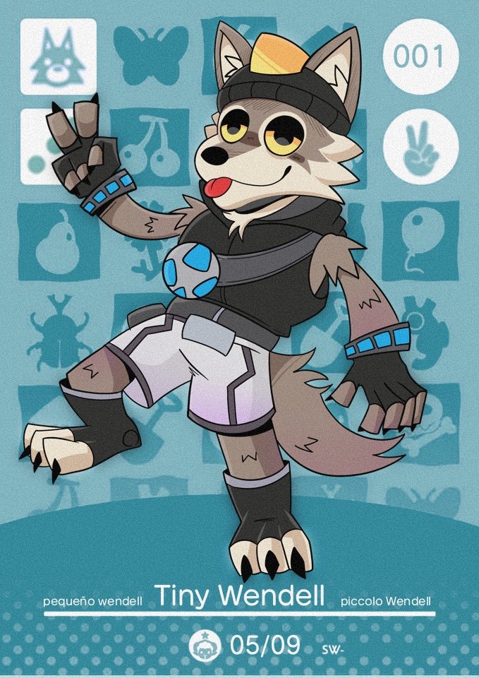 Tiny Wendell 🐺 Animal Crossing Card! #wendellfortnite #furryfortnite