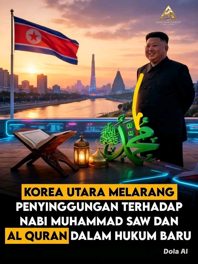Setelah Presiden Putin, sekarang giliran Presiden Kim Jongun yang secara tegas akan menghukum para pelaku yang menghina Rasulullah SAW.
Salut...!!! 🫡
Padahal keduanya bukan pemimpin yang beragama Islam.