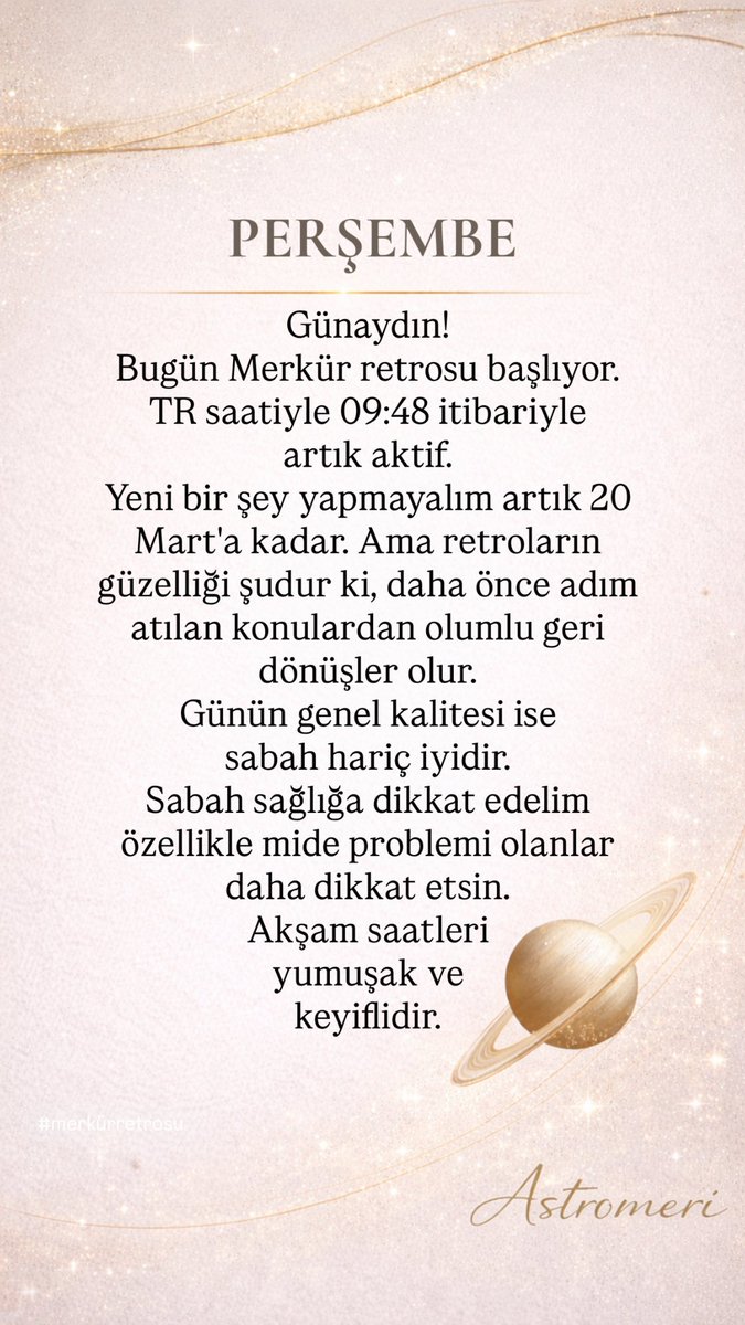 Astromerii's tweet photo. #persembe #astroloji #astromeri #gunaydin #merkurretrosu #gunlukburc #26subat https://t.co/V0YklYP1N1