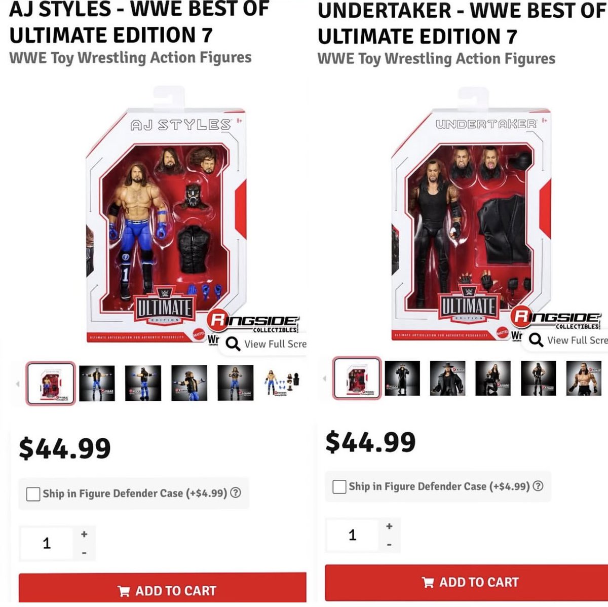 WrestleFigNews's tweet image. WWE UE GREATEST HITS AJ &amp;amp; UNDERTAKER: Back in stock on @RingsideC! 

ringsidecollectibles.com/wrestling-figu…
—
Save 10% with discount code MBG!