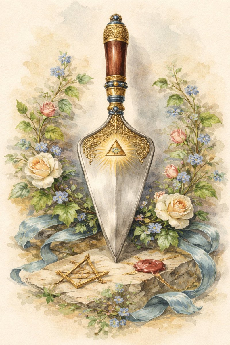 THE SYMBOLIC TROWEL 

In the operative art, the trowel is but a humble instrument, spreading the cement that binds stone to stone; yet in the speculative science of Masonry, it becomes a sacred emblem of unity, charity, and the invisible architecture of the soul.

The ancient