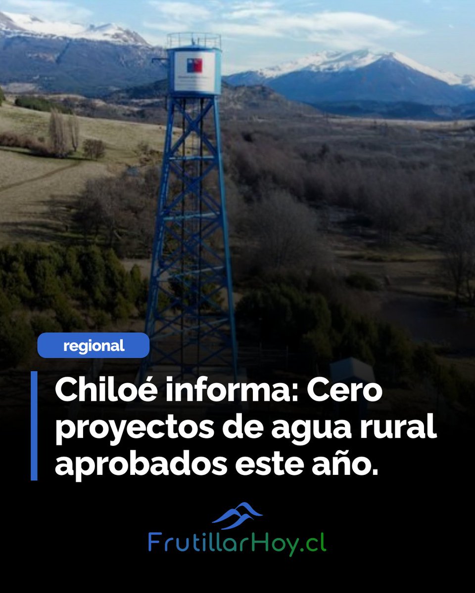 Preocupación en Chiloé: Cero proyectos de Sistemas Sanitarios Rurales (SSR) han sido aprobados este año. El consejero Nelson Águila alerta sobre una situación inédita que no satisface la alta demanda provincial. Se exige reactivar la mesa hídrica regional.
frutillarhoy.cl/regional/chilo…