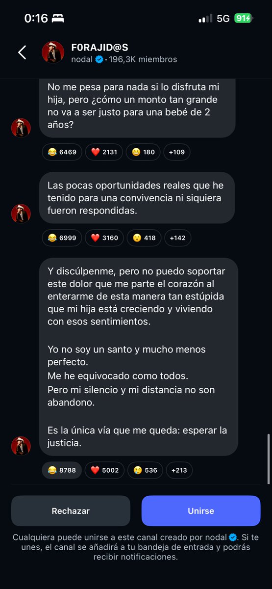 Que triste ser nodal y que en su propio grupito de instagram se le rían mas personas de su comunicado de la que lo bancan 😂
