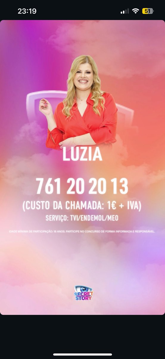 saracmoreira's tweet photo. Votar muito na Luzia ✨💣 
#teambomba #sstvi10 https://t.co/UxS3KKQldA