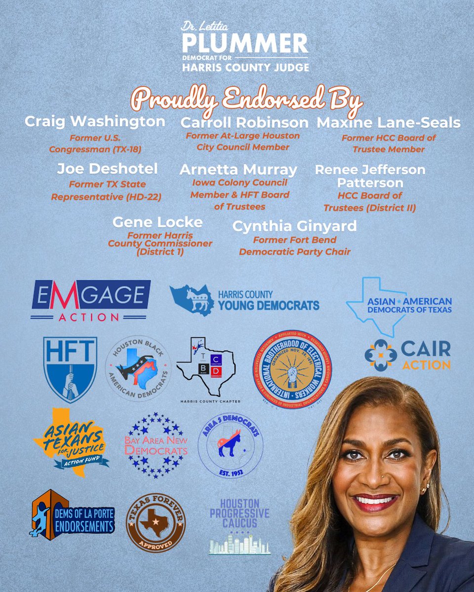 Letitia Plummer for Harris County Judge tweet media