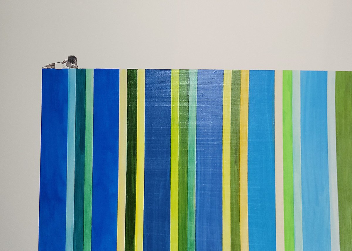 "A woman, plotting her revenge upon a Washington Color School landscape." 22x28, c. 2926, mixed media painting on paper. Will be at the next Affordable Art Fair New York City next March!
#affordableartfairnyc #washingtoncolorschool #art #painting #artfairnyc